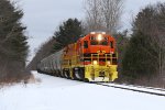 Recently arrived on the property, MMRR 2170 leads cars from Nugent and BASF back south